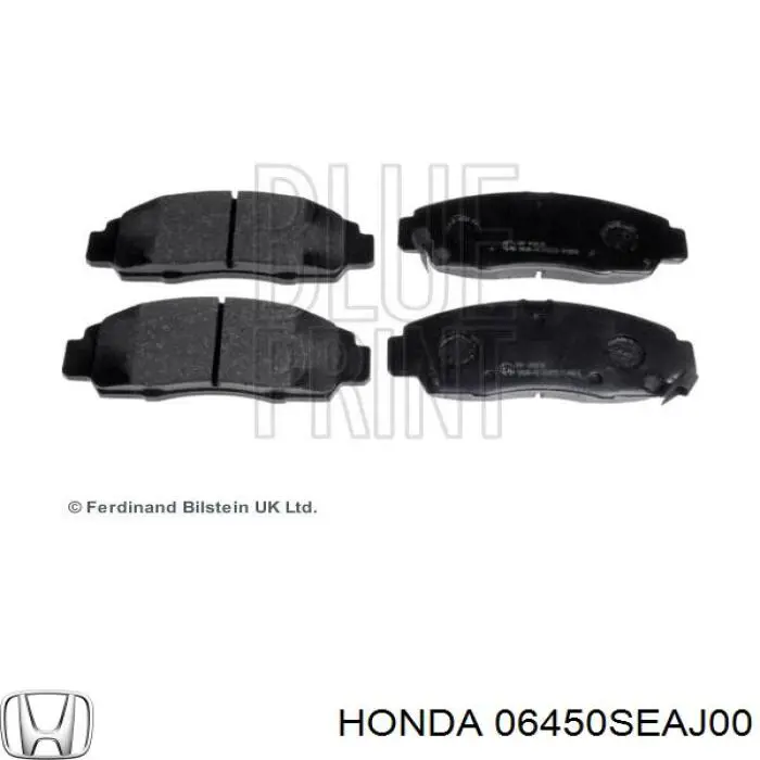 06450SEAJ00 Honda колодки тормозные передние дисковые