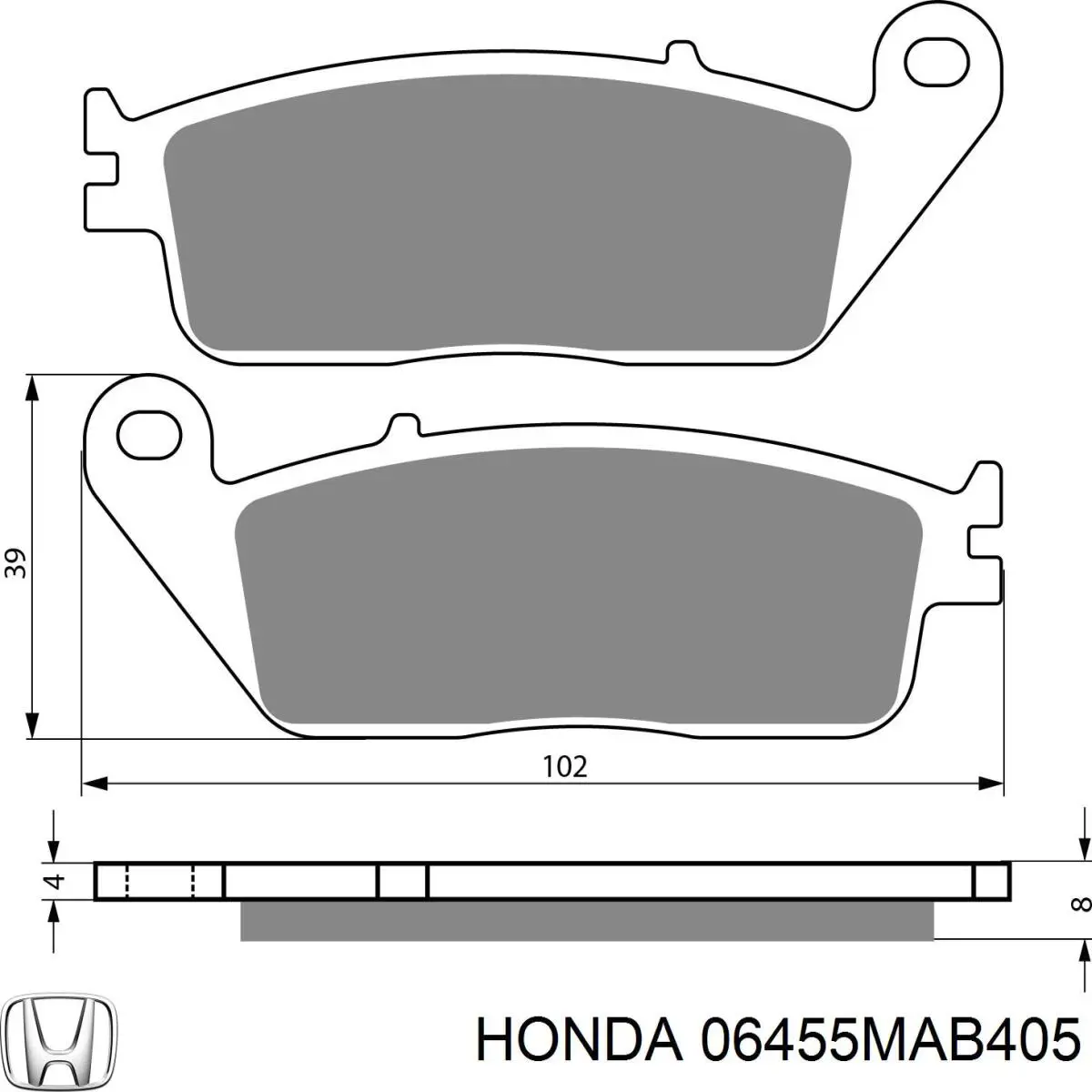 Передние тормозные колодки 07HO30SA Brembo