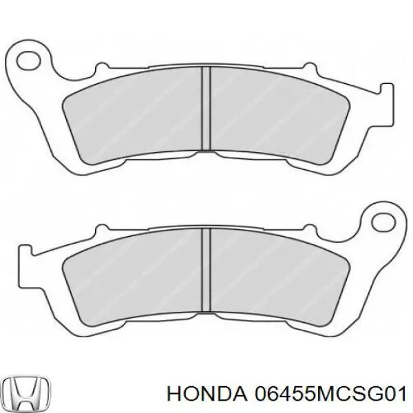 Передние тормозные колодки 06455MCSG01 Honda