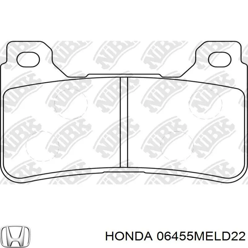 Передние тормозные колодки 06455MELD22 Honda