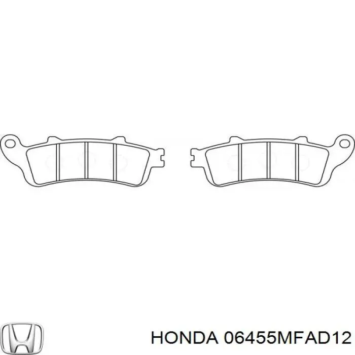 Передние тормозные колодки 06455MFAD12 Honda