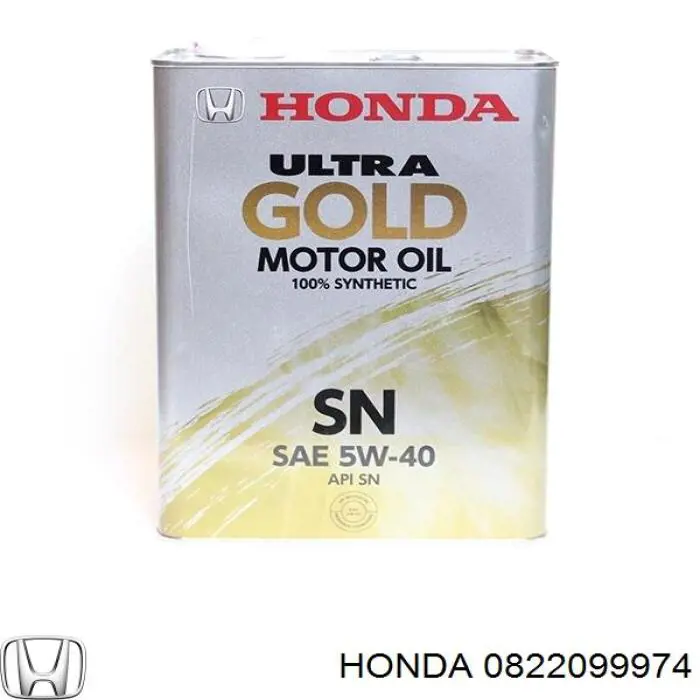 Моторное масло Honda Ultra Gold-SN 5W-40 Синтетическое 4л (0822099974)