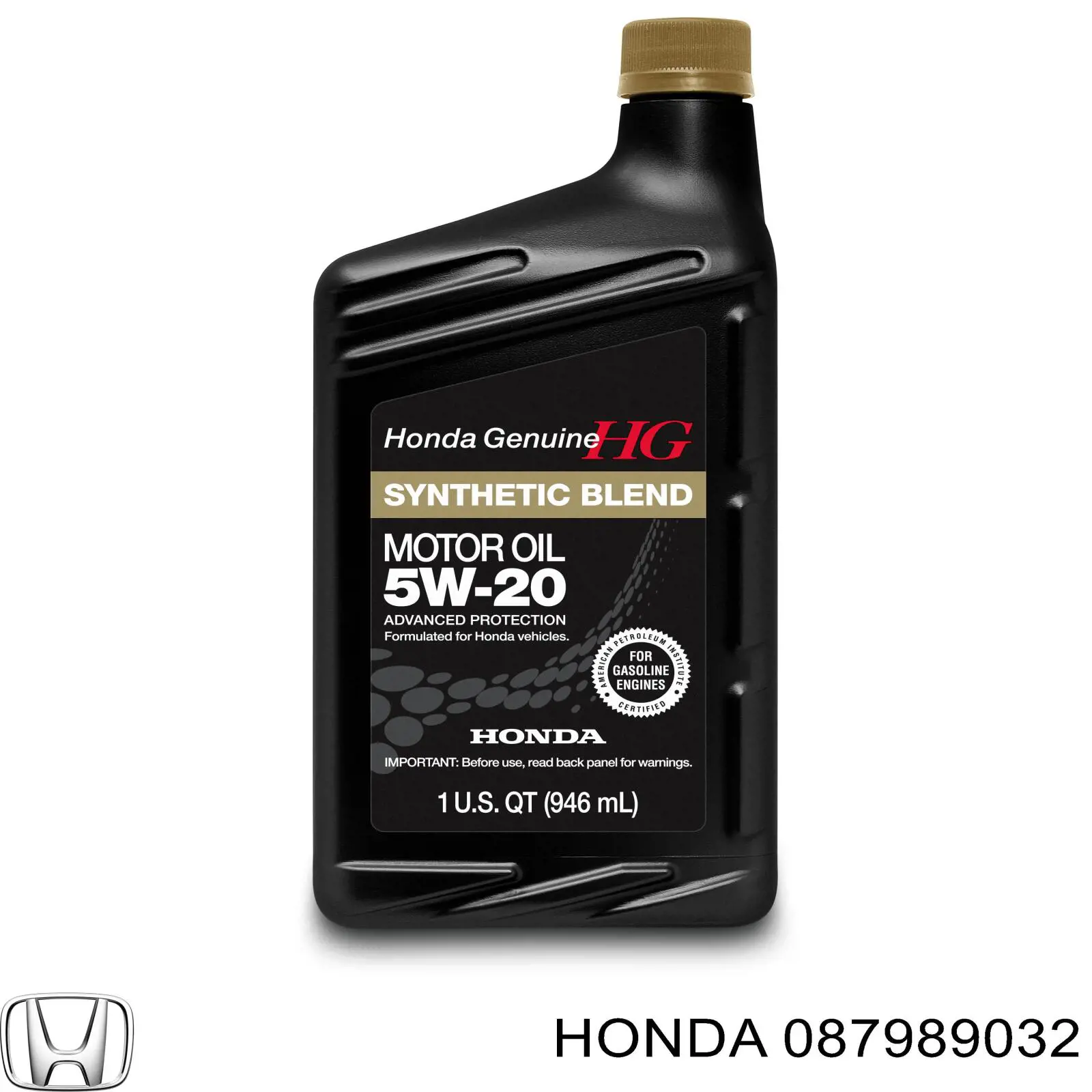 Моторное масло Honda Synthetic Blend 5W-20 Полусинтетическое 1л (087989032)