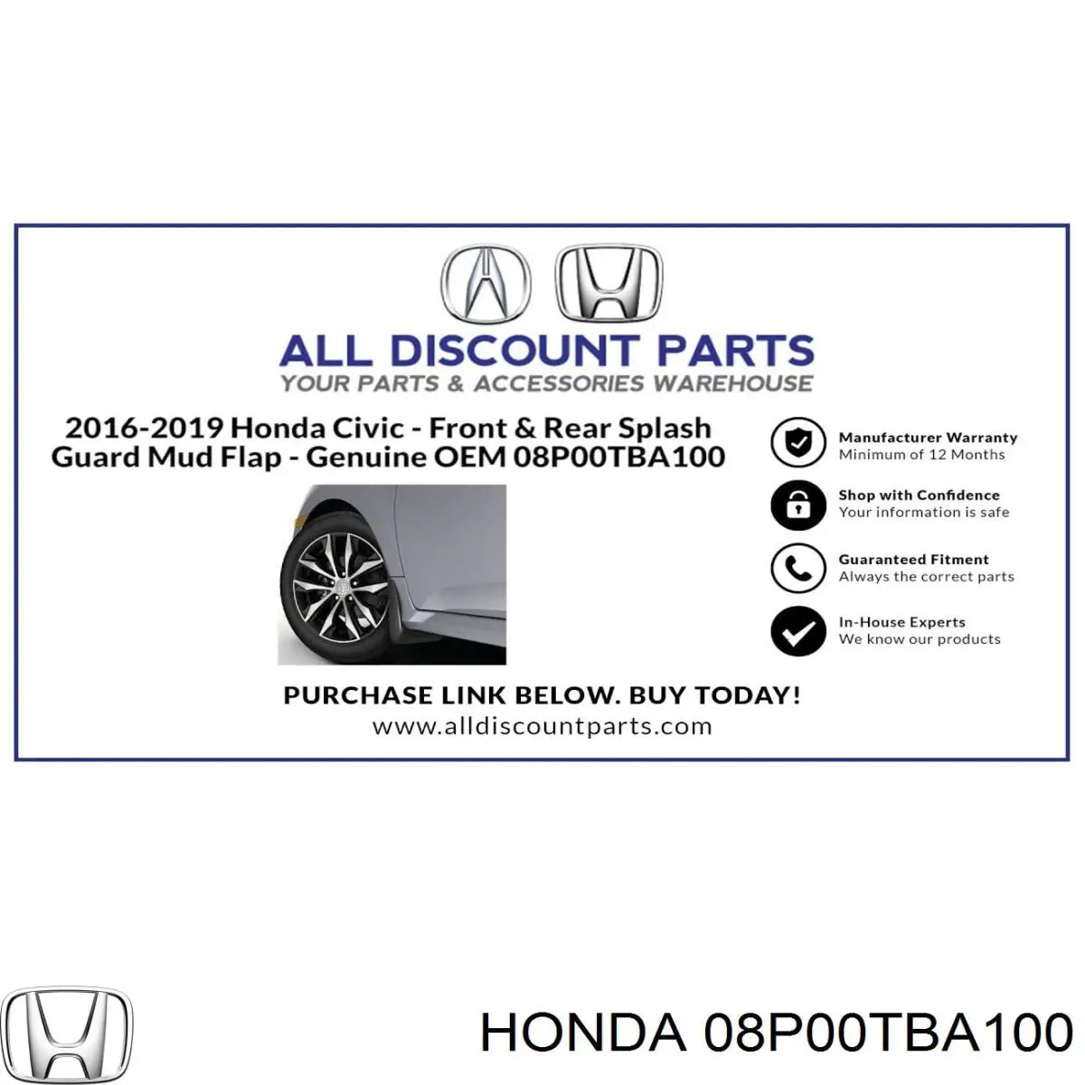  Honda 08P00TBA100 цена, от 25.34 USD