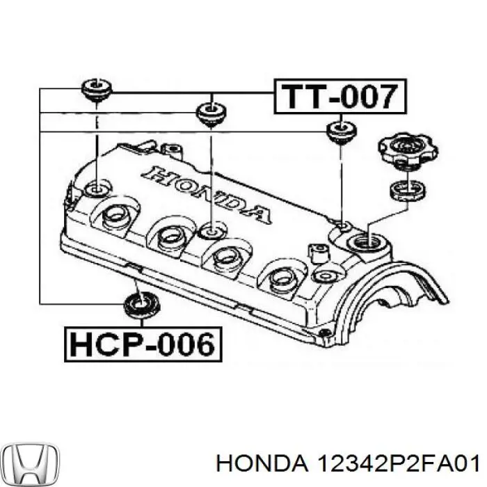 Кольцо уплотнительное свечного колодца Honda 12342P2FA01