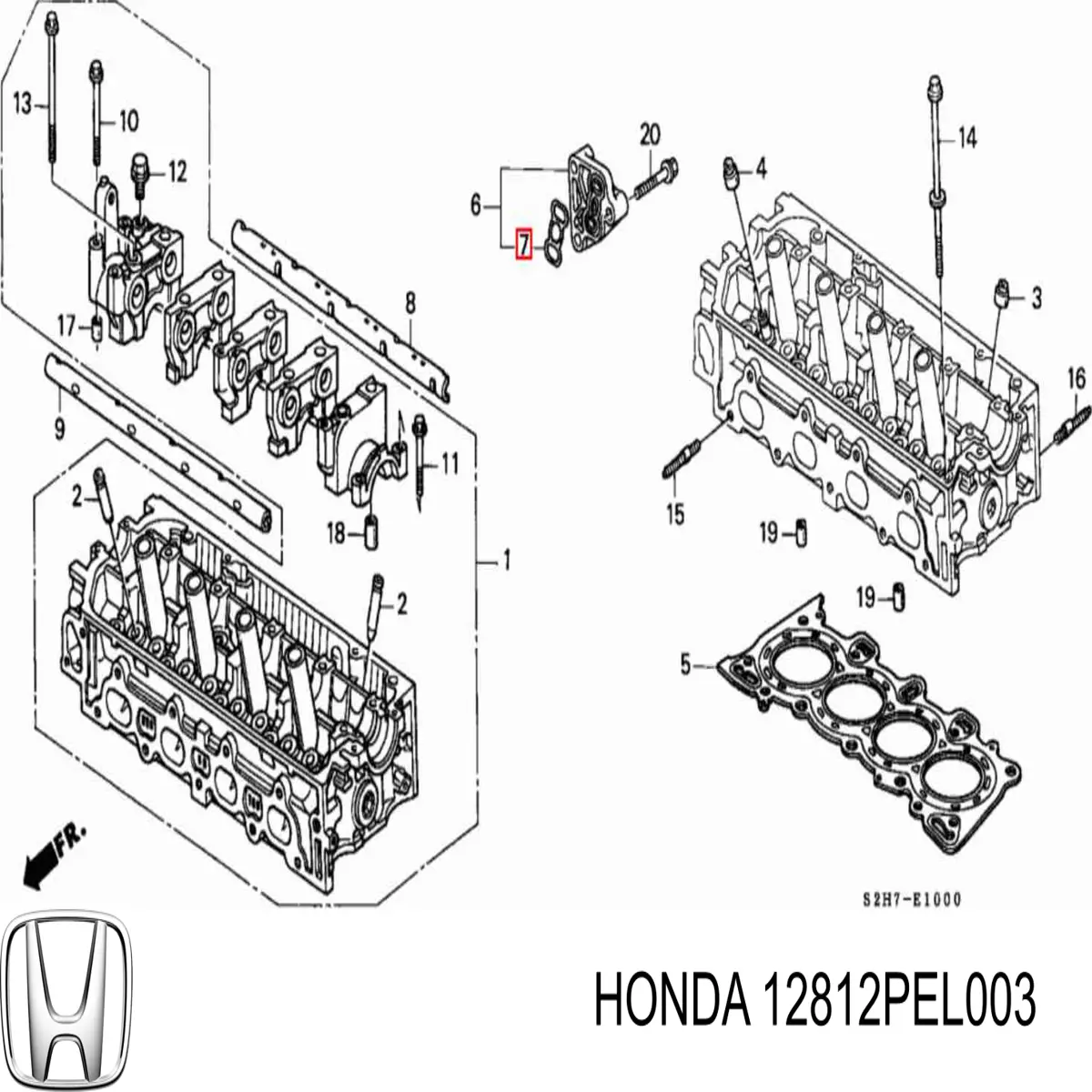 Прокладка вакуумного насоса Honda 12812PEL003 цена, от 3.19 USD