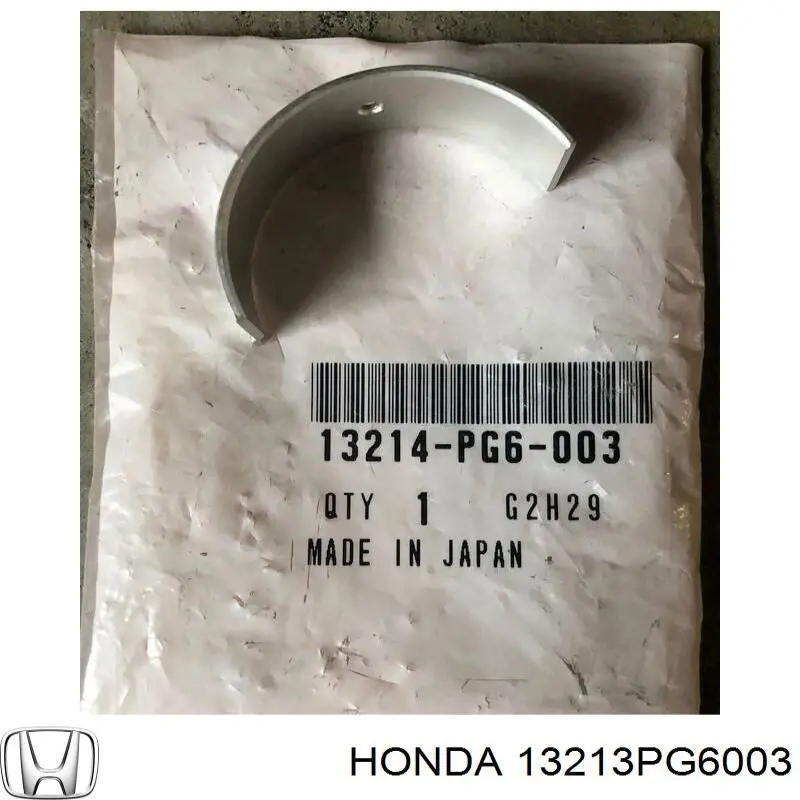 13211PG6004 Honda вкладыши коленвала шатунные, комплект, стандарт (std)