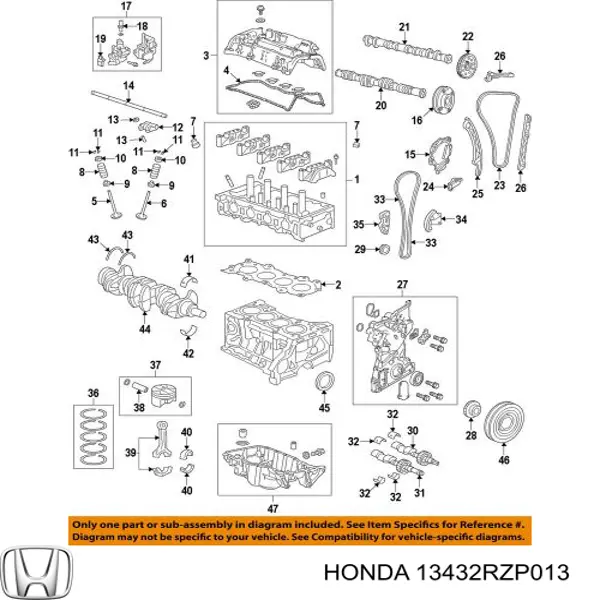 Купить 13432RZP013 Honda 