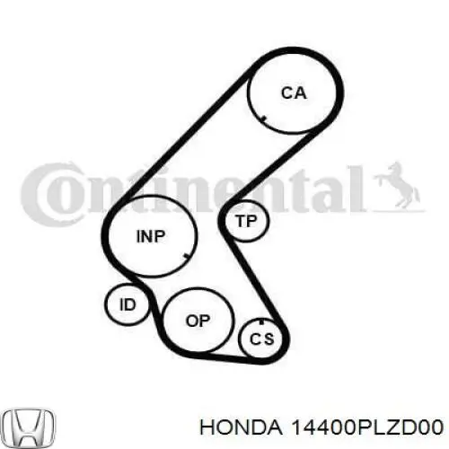 Купить 14400PLZD00 Honda Ремень газораспределительного механизма