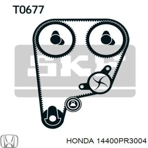 Купить 14400PR3004 Honda Ремень газораспределительного механизма