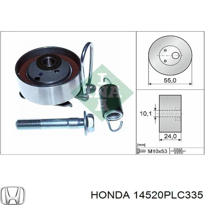 Ролик натяжителя ремня газораспределения Honda 14520PLC335 цена, от 56.93 USD