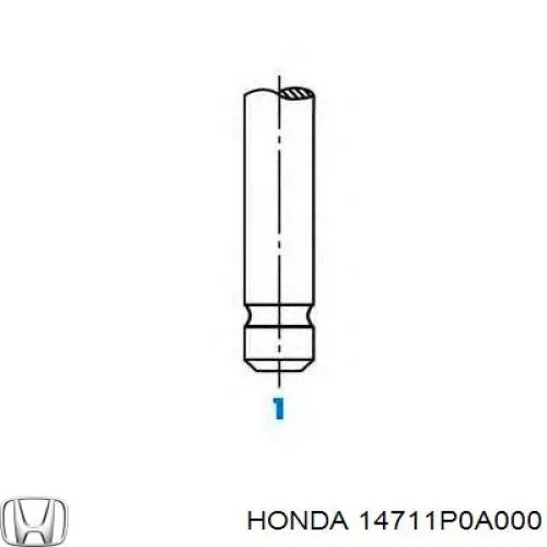 Válvula de admisión 14711P0A000 Honda