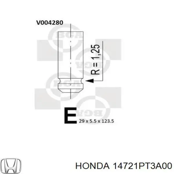 14721-PT3-A00 Honda клапан выпускной