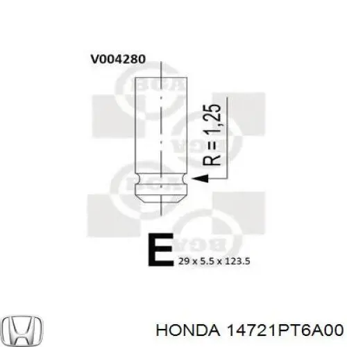 Клапан выпускной HONDA 14721PT6A00