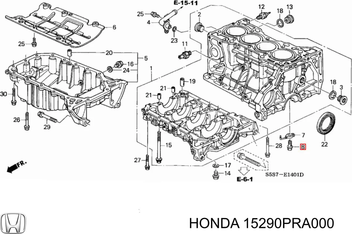 15290PRA000 Honda 