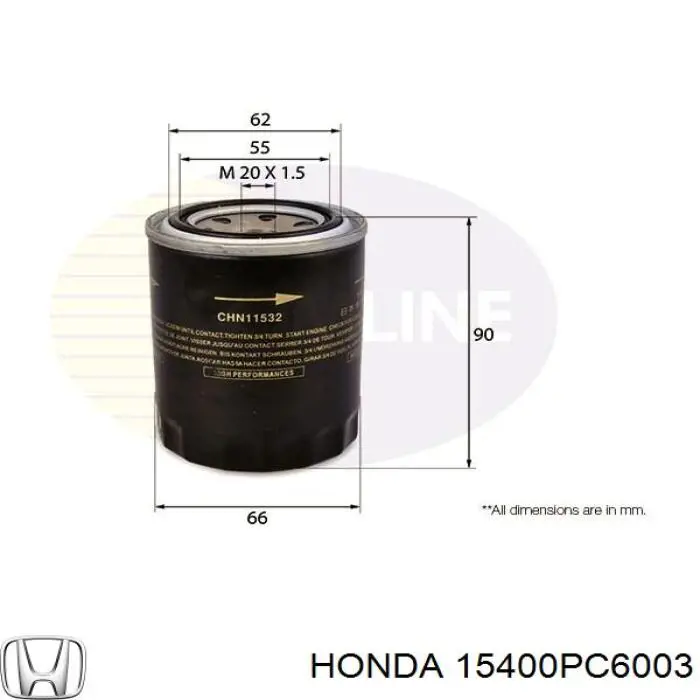 Купить 15400PC6003 Honda Фильтр центробежный очистки масла