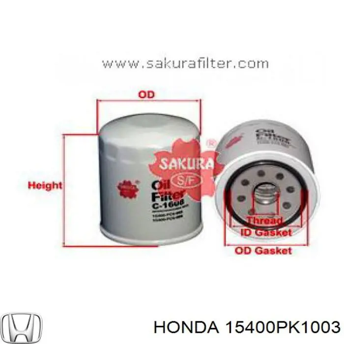 Купить 15400PK1003 Honda Фильтр центробежный очистки масла