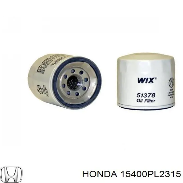 Filtro de aceite 15400PL2315 Honda/Acura