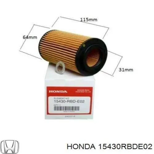 Масляный фильтр 15430RBDE02 Honda