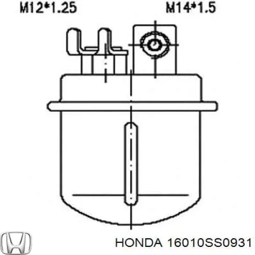 Топливный фильтр 16010SS0931 Honda