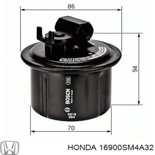 Топливный фильтр 16900SM4A32 Honda