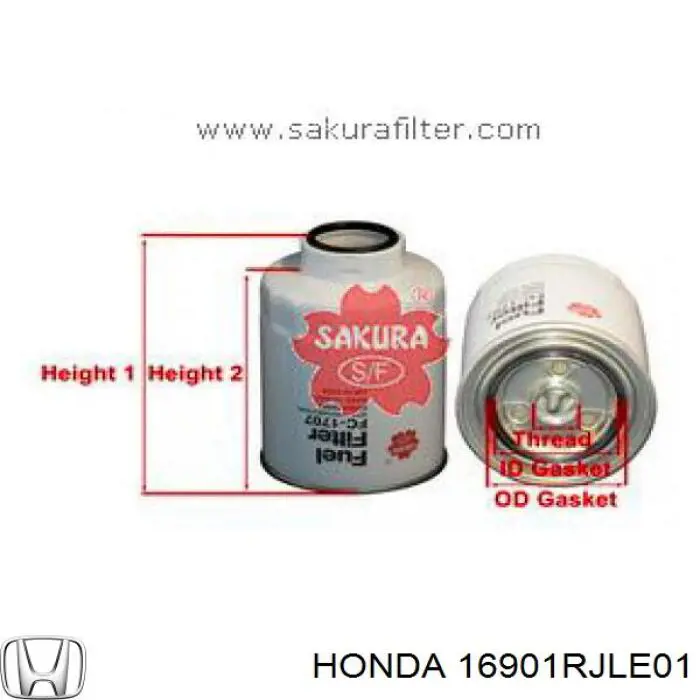 Фильтр топливный Honda 16901RJLE01