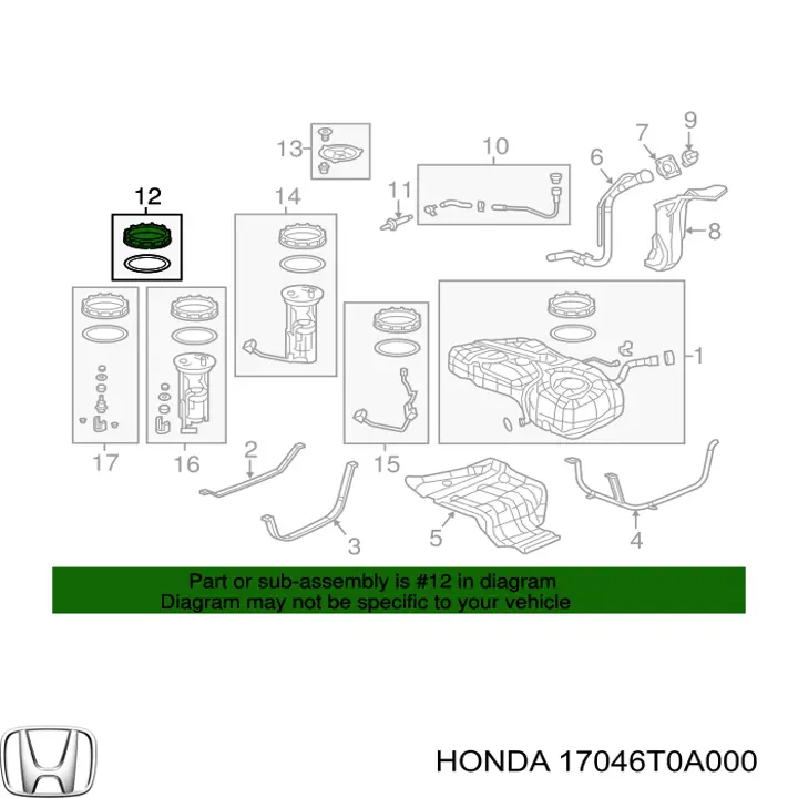 17046T0A000 Honda 