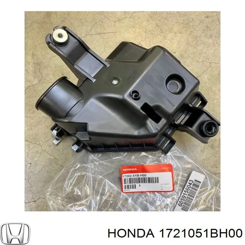 1721051BH00 Honda Корпус воздушного фильтра, верхняя часть