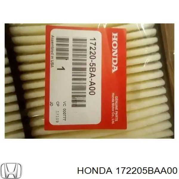 Купить 172205BAA00 Honda Автомобильный фильтр воздуха