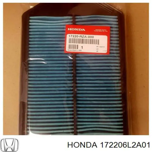 Воздушный фильтр 172206L2A01 Honda