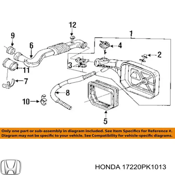 Воздушный фильтр 17220PK1013 Honda