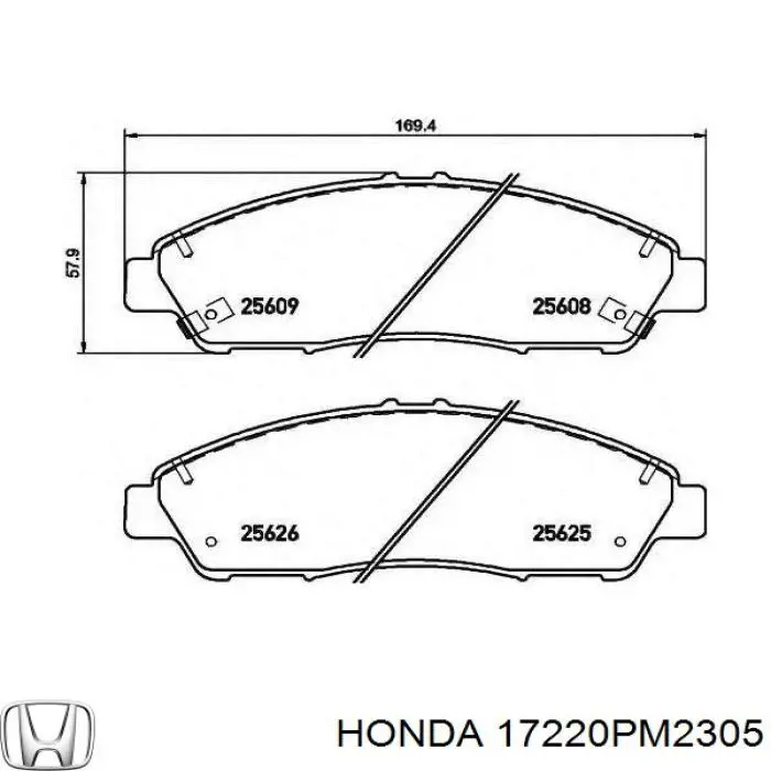 Воздушный фильтр 17220PM2305 Honda