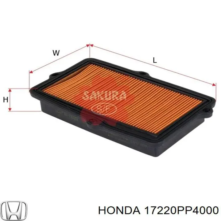 Купить 17220PP4000 Honda Автомобильный фильтр воздуха