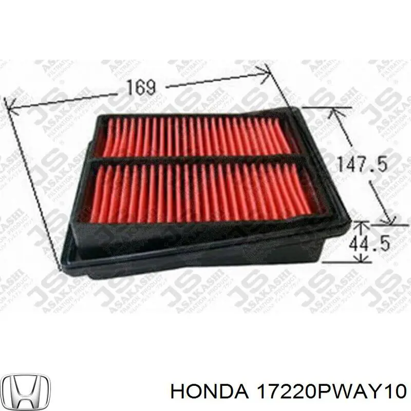 Воздушный фильтр 17220PWAY10 Honda