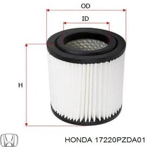 17220PZDA01 Honda воздушный фильтр