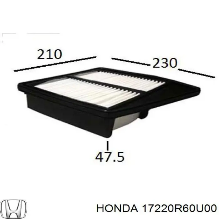 Фильтр воздушный Honda 17220R60U00