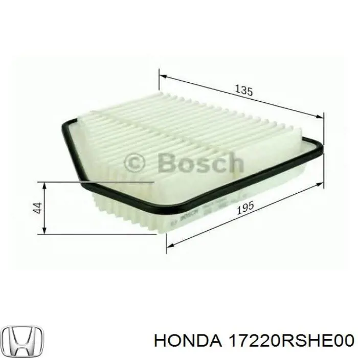 Элемент воздушного фильтра Honda 17220RSHE00 цена, от 6.82 USD