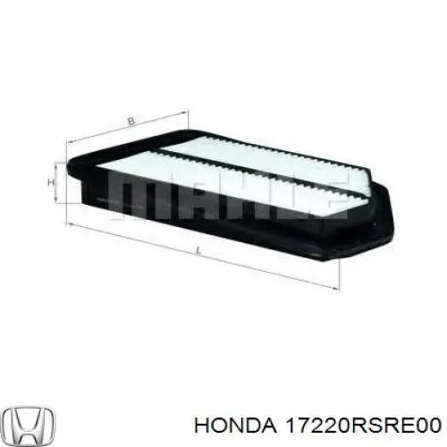Элемент воздушного фильтра Honda 17220RSRE00 цена, от 13.19 USD
