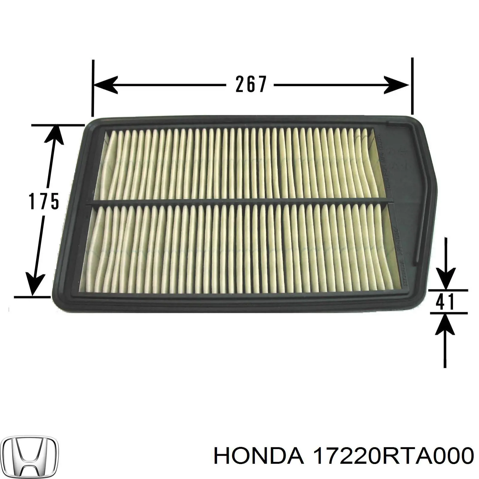Элемент воздушного фильтра Honda 17220RTA000 цена, от 42.66 USD