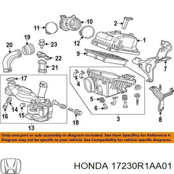  17230R1AA01 Honda