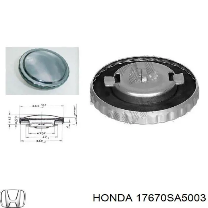 17670SA5003 Honda крышка (пробка бензобака)