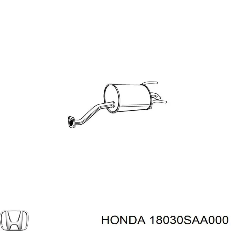 Купить 18030SAA000 Honda Глушитель задний