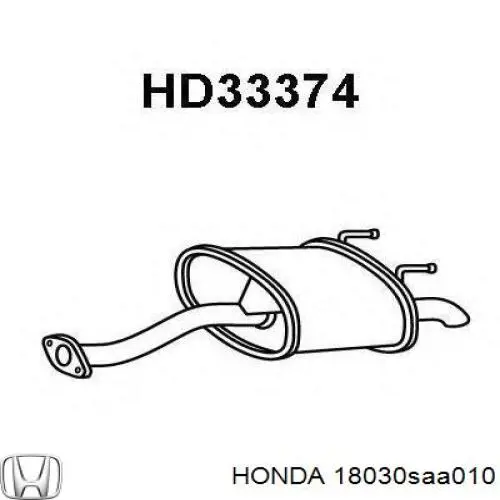 Глушитель, задняя часть Honda 18030SAA010