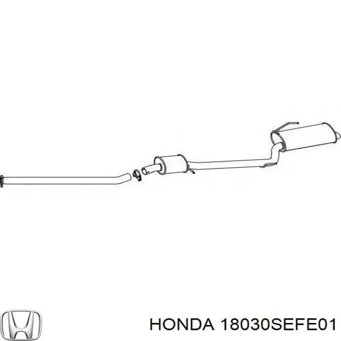 18030SEFE01 Honda Глушитель, центральная и задняя часть