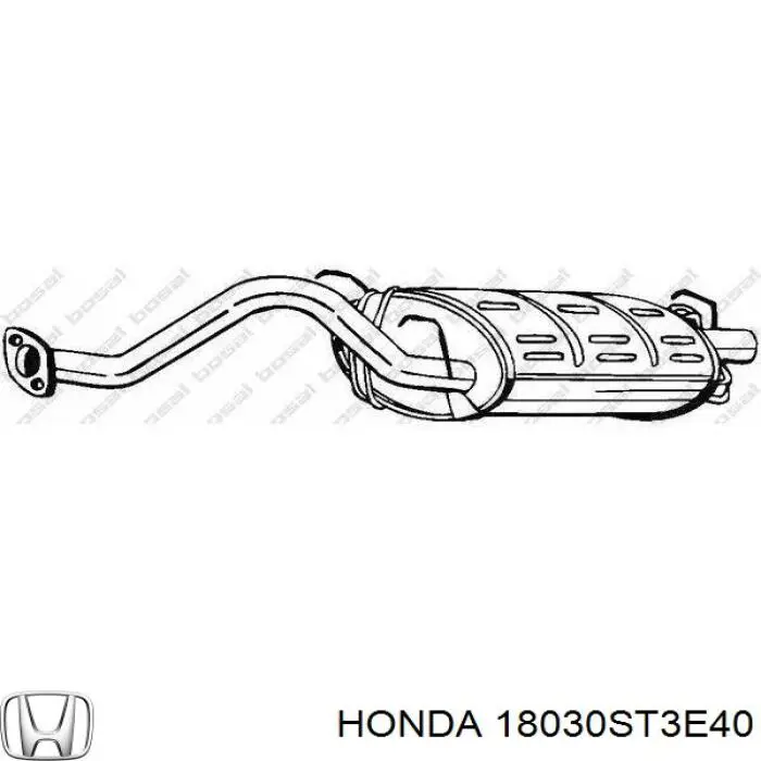 18030ST3E40 Honda глушитель, задняя часть