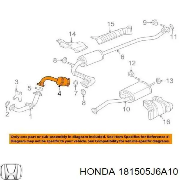  181505J6A10 Honda