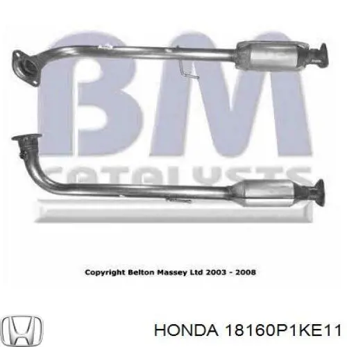 Каталитический нейтрализатор отработавших газов Honda 18160P1KE11 цена, от 162.61 USD
