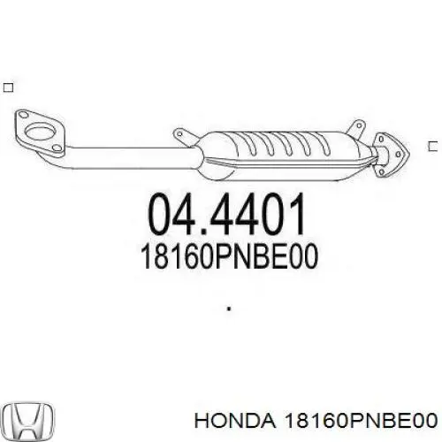 Каталитический нейтрализатор отработавших газов Honda 18160PNBE00 цена, от 199.64 USD