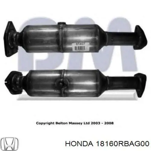 Катализатор 18160RBAG00 Honda