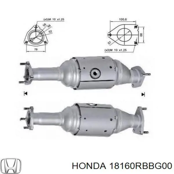 18160RBBG00 Honda катализатор